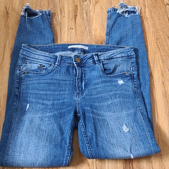 Zara Denim - Zara Denim Distressed Skinny Blue Jean Size 26